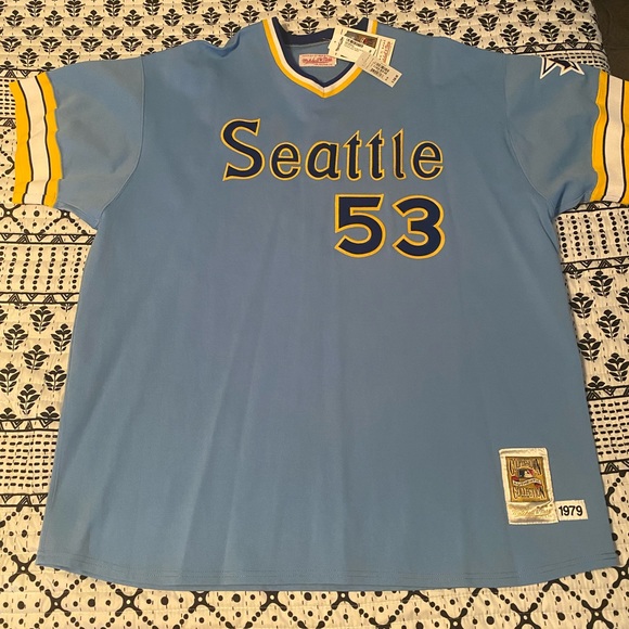 Mitchell & Ness Shirts Mitchell Ness Seattle Mariners Throwback Jersey Poshmark